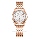 Alexandre Christie AC 8690 LD Rosegold Dial White Stainless Steel